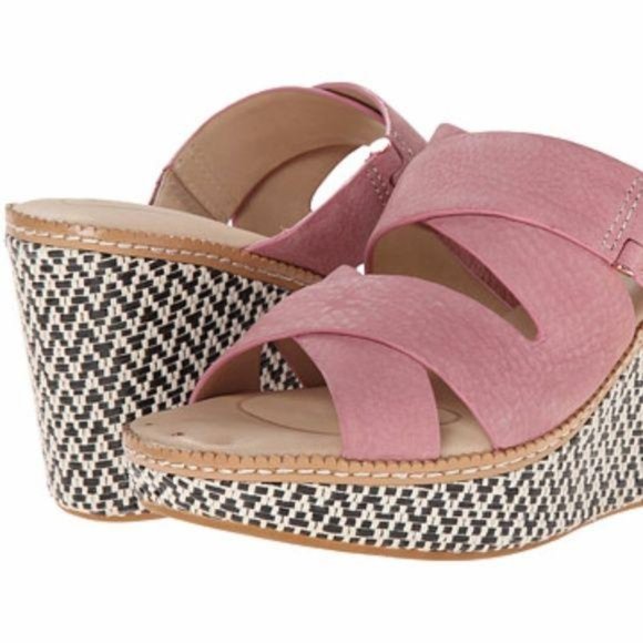 Hush Puppies Shoes - Hush Puppies Pink Wedge Sandals NWT